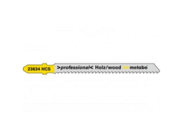 Metabo 623703000, Stikksagblad, Sponplate, Fibre board, Plast, Mykt tre, High Carbon Steel (HCS), Grå, Gult, 7,4 cm, 2,5 mm