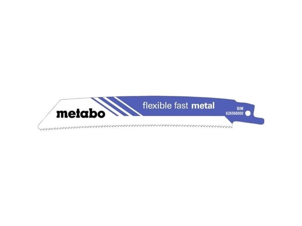 Metabo 626568000, Sabelsagblad, Bimetall, Blå, Hvit, 1,8 mm, 0,9 mm, 15 cm