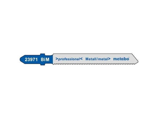 Metabo 623971000, Stiksagblad, Ikke-jernholdig metall, Tinn (middels tykk), Bimetall, Blå, Grå, 5,1 cm, 1,2 mm