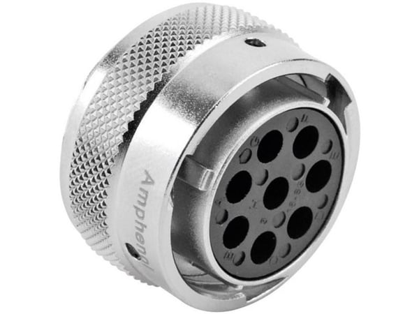 Amphenol RT0618-8SNH, suora, kädensija, nikkeli, IP67