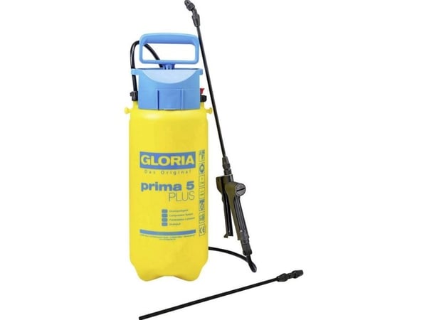 GLORIA Prima 5 PLUS, Håndbasert sprøytepistol, 7 l, 5 l, Blå, Gult, Plast, Plast