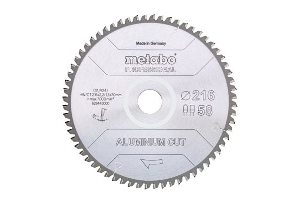 Metabo 628447000, Gjuten aluminium, 25,4 cm, 3 cm, 2,4 mm, Metabo, KS 254 Plus / KGS 254 M / KGS 254 Plus / KGS 254 I Plus
