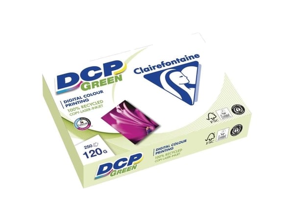 Genbrugspapir til farveprint DCP Green A4 hvid 120g - (250 ark)