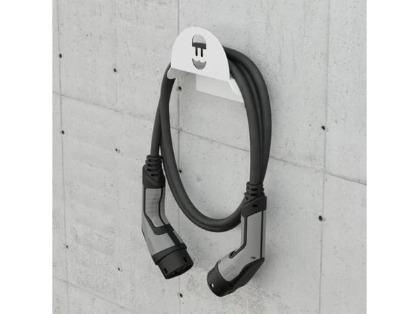 Wallbox - Kabelholder for charging cable - hvit