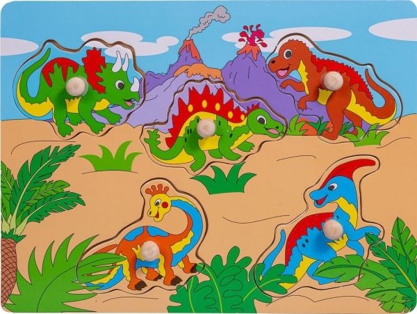 Smily Play Trepuslespill med håndtak Puslespill Dinosaurer Smily Play