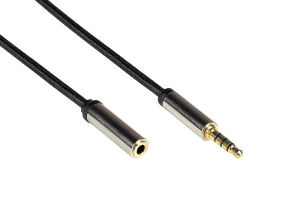 Python GC-M0237, 3,5 mm, hane, 3,5 mm, hona, 1 m, svart