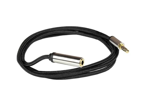 Python GC-M0237, 3,5 mm, hane, 3,5 mm, hona, 1 m, svart