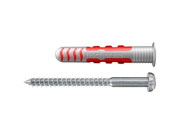 Fischer DuoSeal 8 x 48 S PH TX A2, Ekspansjonsanker, Murstein, Betong, Gipsblokk, Gipsfiberplate, Gipsplater, Nylon, Rød, Sølv, TX30, ETAG 022, DIN...
