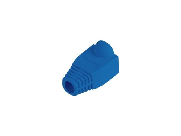 Lanberg - Nätverkskabelsko - strain relief, RJ-45 - blå (paket om 100)