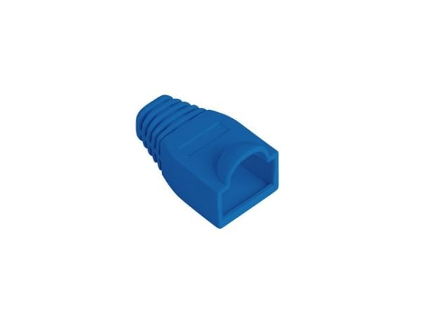 Lanberg - Nätverkskabelsko - strain relief, RJ-45 - blå (paket om 100)