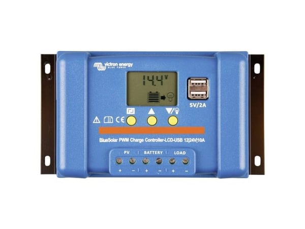 Victron Energy Blue-Solar PWM-LCD&USB Solcelle-opladningsregulator PWM 12 V, 24 V 10 A