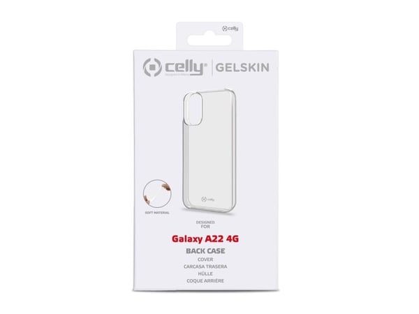Celly Gelskin, Suojus, Samsung, Galaxy A22 4G, 16,3 cm (6.4"), Läpinäkyvä