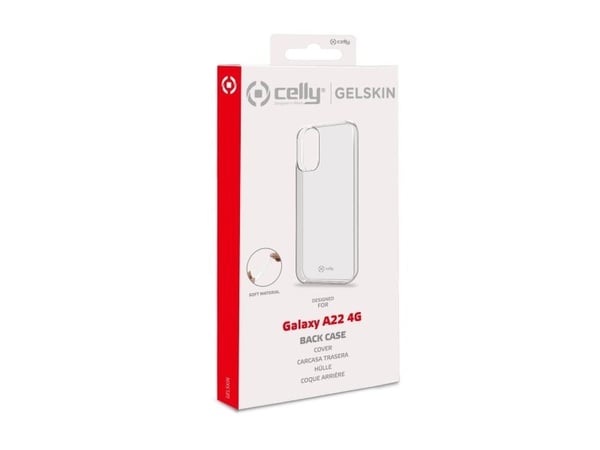Celly Gelskin, Suojus, Samsung, Galaxy A22 4G, 16,3 cm (6.4"), Läpinäkyvä