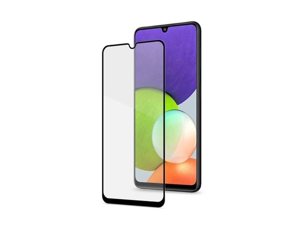 Celly - Skjermbeskyttelse for mobiltelefon - glass - rammefarge svart - for Samsung Galaxy A22