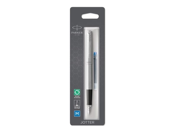 PARKER fyllepenn JOTTER rustfritt stål C.C. M blemme