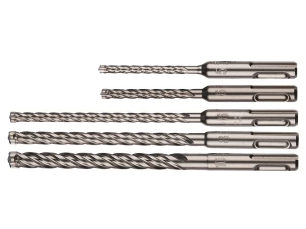 Makita Nemesis II - Boresett - hammerbits - 5 deler - 5 mm, 6 mm, 8 mm, 10 mm - SDS-pluss - lengde: 115 - 165 mm