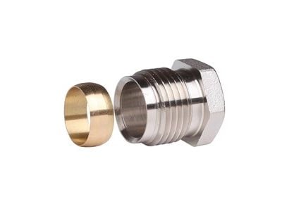 Danfoss 013G4115, Kompresjonskobling, Kaldt-/varmtvannssystem, Nickel, 16 stang, 10 stang, 120 °C