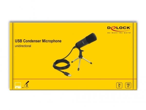 Delock - Mikrofon - USB - sortera