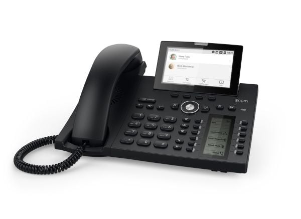 Snom D385, IP Phone, Musta, Johdollinen puhelin, Pöytä/Seinä, Kanavansisäinen, Kaistan ulkopuolella, SIP-tiedot, 12 linjat