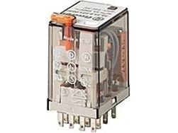 Teollisuusrele 4P 7A 48V DC, testipainike, mekaaninen laukaisunäyttö 55.34.9.048.0040