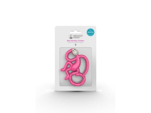 Matchstick Monkey Mini Teether Pink