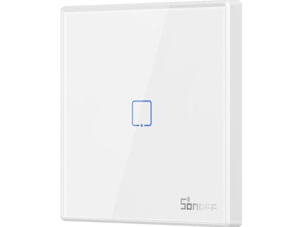 Sonoff T2EU1C-RF, Valkoinen, Muovi, Seinäkiinnitys, 0.433 GHz, 86 mm, 9 mm