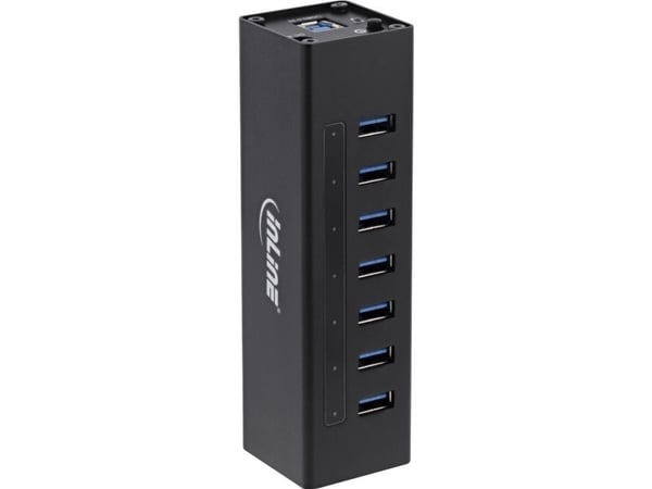 InLine 4043718214402, USB 3.2 Gen 1 (3.1 Gen 1) Type-A, USB 3.2 Gen 1 (3.1 Gen 1) Type-A, 5000 Mbit/s, lajittelu, alumiini, DC