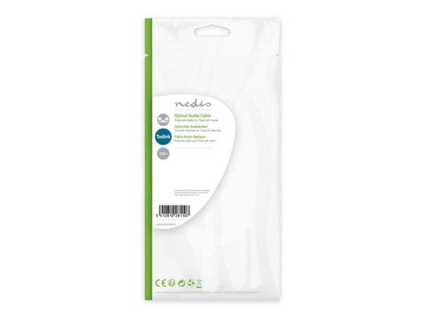 Nedis CAGP25000BK10, TOSLINK, urosliitin, TOSLINK, urosliitin, 1 m, musta