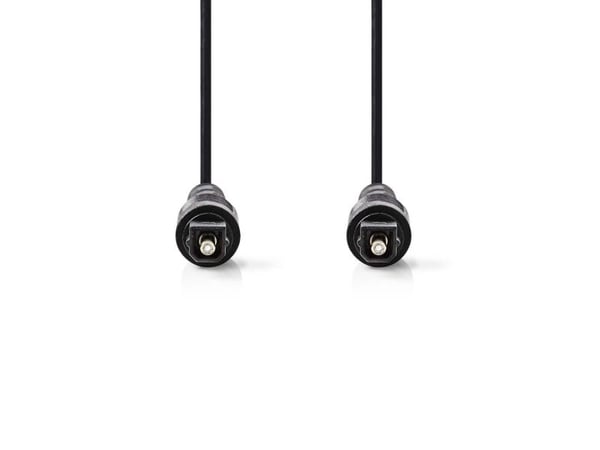 Nedis CAGP25000BK20, TOSLINK, Hankjønn, TOSLINK, Hankjønn, 2 m, Sort