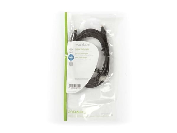 Nedis CAGP25000BK20, TOSLINK, Hankjønn, TOSLINK, Hankjønn, 2 m, Sort
