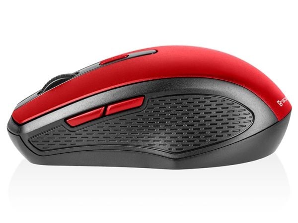 Tracer Deal RF - Mus - ergonomisk - nano - høyrehendt - optisk - 6 knapper - trådløs - 2.4 GHz - USB trådløs mottaker - rød - hengeboks