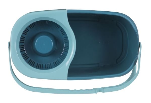 Leifheit Clean Twist Mopp Ergo mobil, Mopp- og bøttesett, Blå, Enkel beholder, 1 stk