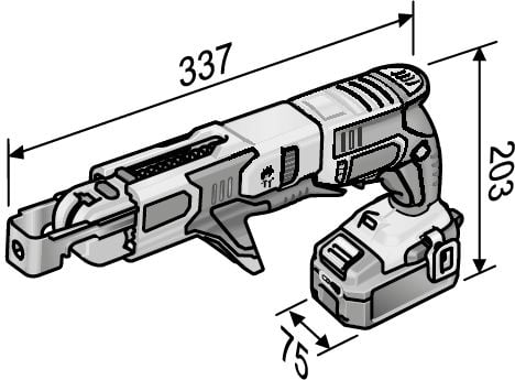 Flex akku gipsskruemaskine DW 45 18.0-EC M/2.5 sæt