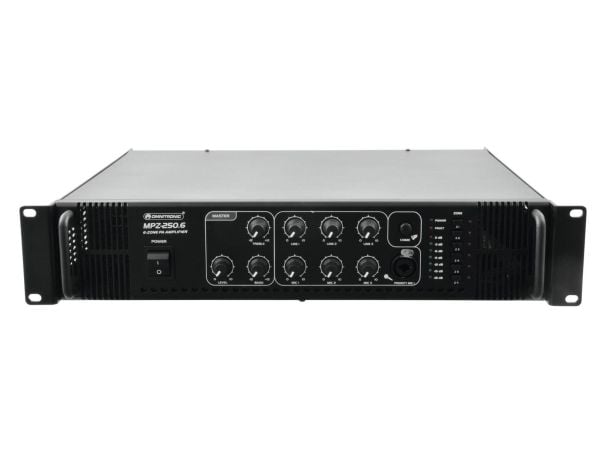 Omnitronic 80709731, 250 W, A/B, 0,5%, 75 dB, 80 - 16000 hz, Klämplintar
