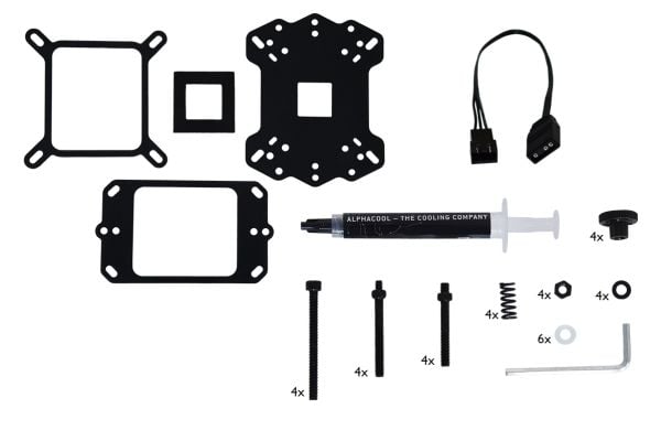 Alphacool 12955, Vannblokk, Perspex, Gjennomsiktig, LGA 1150 (kontakt H3), LGA 1151 (kontakt H4), LGA 1155 (Socket H2), LGA 1156 (Socket H), LGA 12...