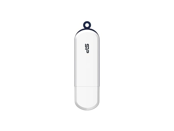 SILICON POWER Blaze B32 - USB-flashstasjon - 128 GB - USB 3.2 Gen 1 - hvit, navy blue trim