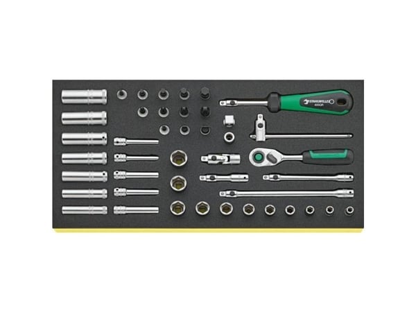 STAHLWILLE TCS 40/35/9QR, Sett, 44 stykker, Sort, Sølv, 350 mm, 175 mm, 40 mm