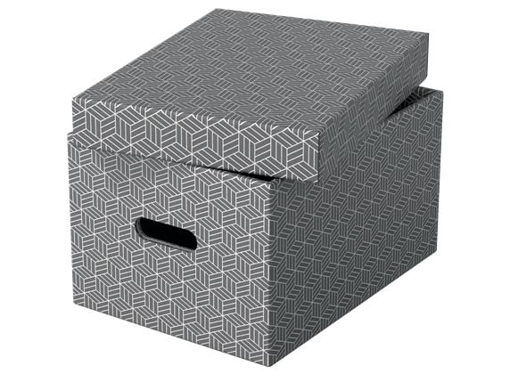 Esselte Home - Förvaringsbox - medium - grå (paket om 3)