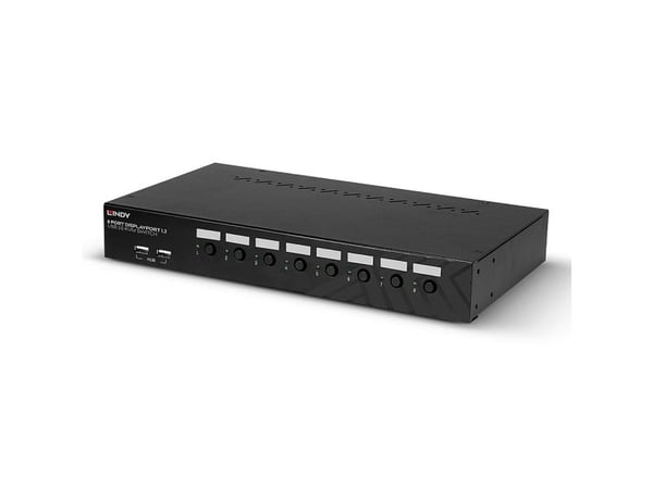 Lindy 39540, 3840 x 2160 piksler, 4K Ultra HD, Rack-montering, 1U, Svart