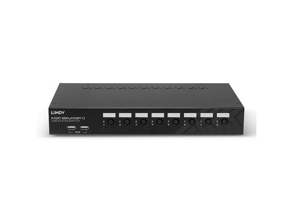 Lindy 39540, 3840 x 2160 piksler, 4K Ultra HD, Rack-montering, 1U, Svart