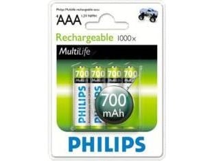 Philips Multilife R03B4A70 - Batteri 4 x AAA - NiMH - (oppladbart) - 700 mAh
