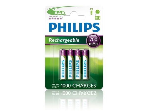 Philips Multilife R03B4A70 - Batteri 4 x AAA - NiMH - (oppladbart) - 700 mAh