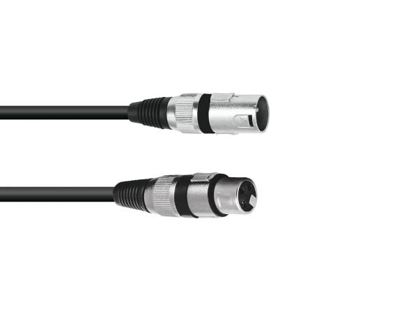 Omnitronic 3022047N, XLR (3-pin), Hankjønn, XLR (3-pin), Hunkjønn, 3 m, Sort