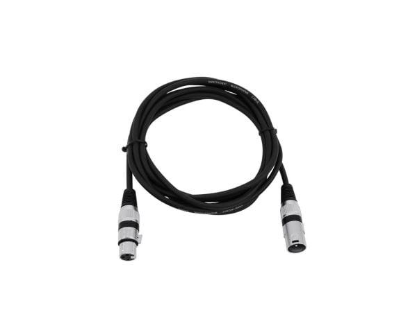 Omnitronic 3022047N, XLR (3-pin), Hankjønn, XLR (3-pin), Hunkjønn, 3 m, Sort