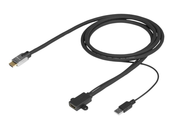 VivoLink Pro - High Speed - HDMI-kabel med Ethernet - HDMI til HDMI, USB (kun strøm) - 2 m - svart - USB-strøm, 4 K 60 Hz (4096 x 2160) støtte