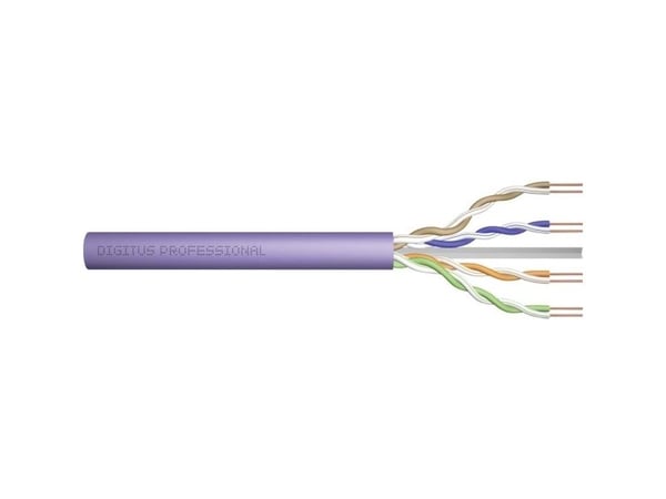 DIGITUS Professional Installation Cable - Samlet kabel - 305 m - UTP - simpleks - CAT 6 - fiolett, RAL 4005