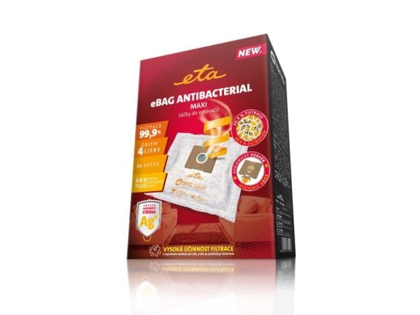 ETA eBag Antibacterial Maxi 9600 68021 - Støvpose - for støvsuger (en pakke 5)