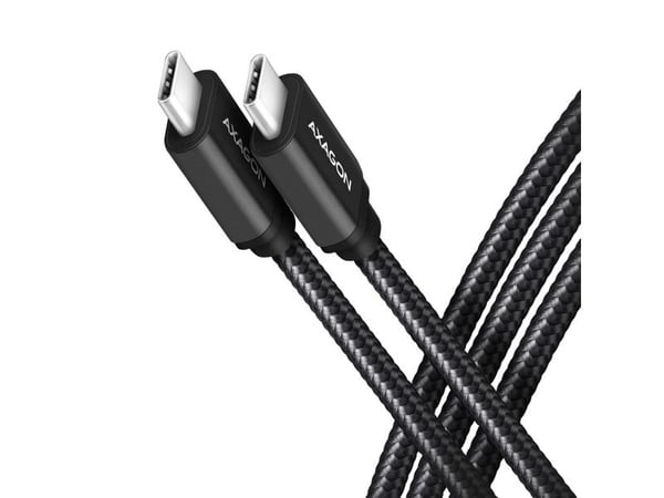 Axagon BUCM3-CM20AB, 2 m, USB C, USB C, USB 3.2 Gen 1 (3.1 Gen 1), 5 Gbit/sek., Sort