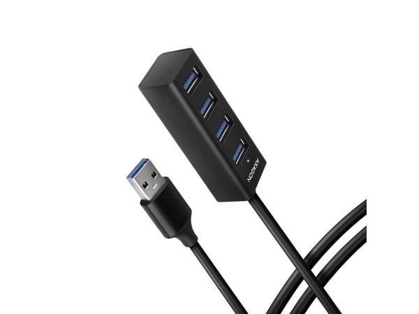 Axagon HUE-M1AL, USB 3.2 Gen 1 (3.1 Gen 1) Type-A, USB 3.2 Gen 1 (3.1 Gen 1) Type-A, 5000 Mbit/s, lajittelu, alumiini, 1,2 m
