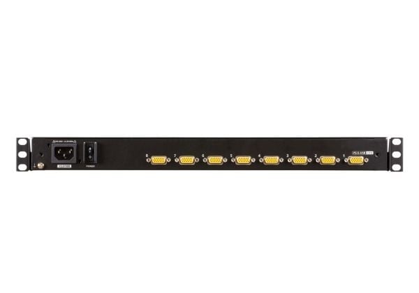 ATEN CL3108, 1366 x 768 pikseliä, HD, Telineasennus, 1U, Musta